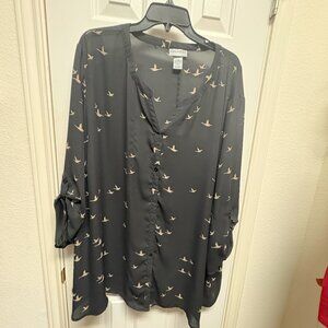 Catherines Plus Size 4X 26/28W Black Tunic